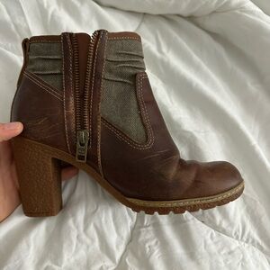 Timberland glance mixed media side zip heeled boots